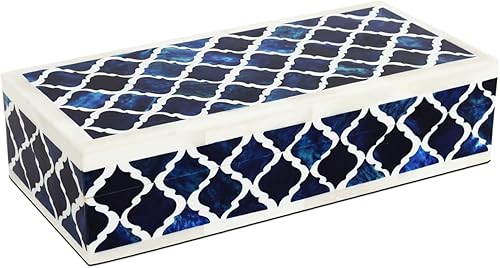 Miniatura 15 de Handicrafts Home - Caja decorativa hecha a mano con diseño Kept Safari, patrón de marfil, para organizar, decorar y guardar recuerdos, estilo