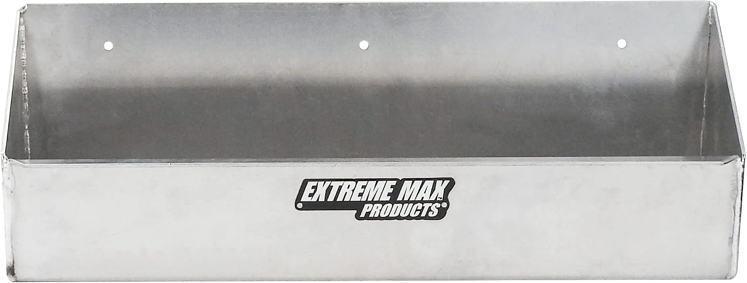Extreme Max 5001.6071 Aluminum Aerosol Storage Shelf Organizer for Enclosed Race Trailer, Shop, Garage, Storage,Silver