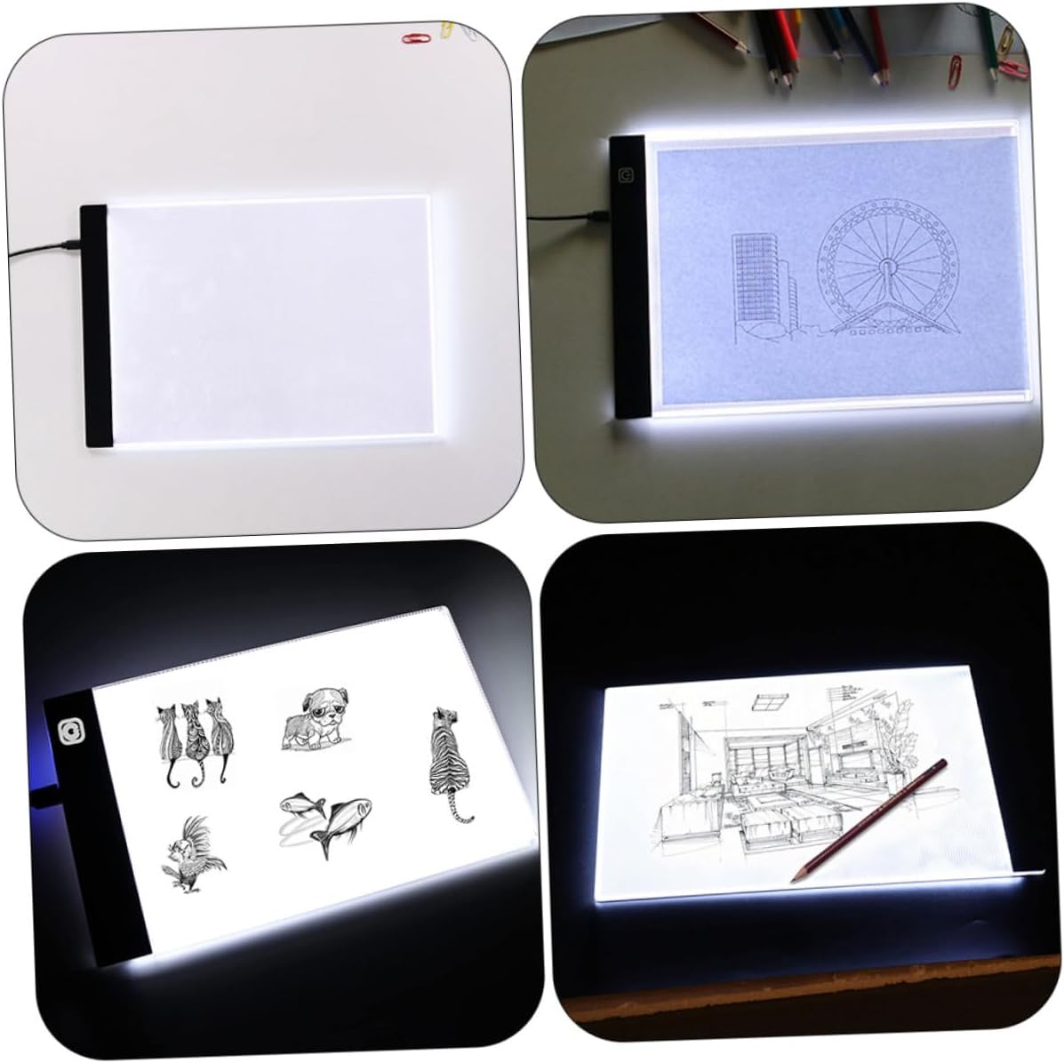 Gogogmee Portable LED Tracing Light Box Copy Board USB Charging Art Drawing Painting Board for Artists Sketching Animation Embossing Quilting