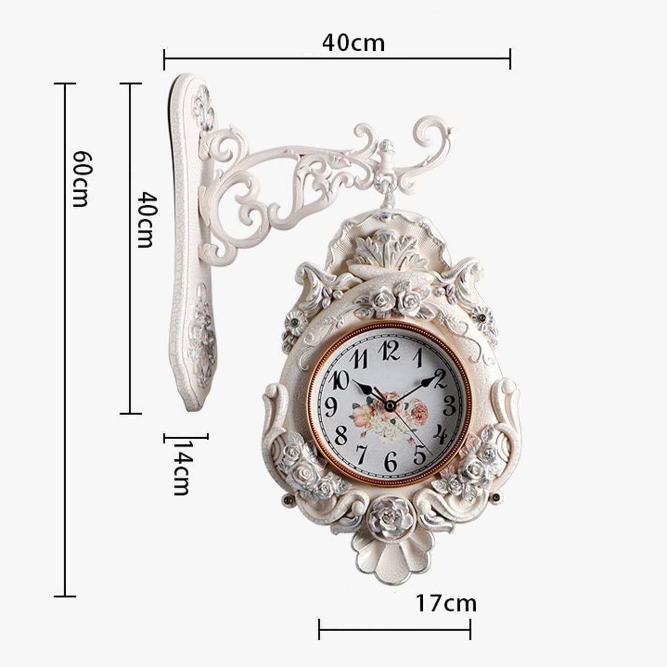 Amazon.com: Wall Clock Fashion Hanging Double Sided Clock