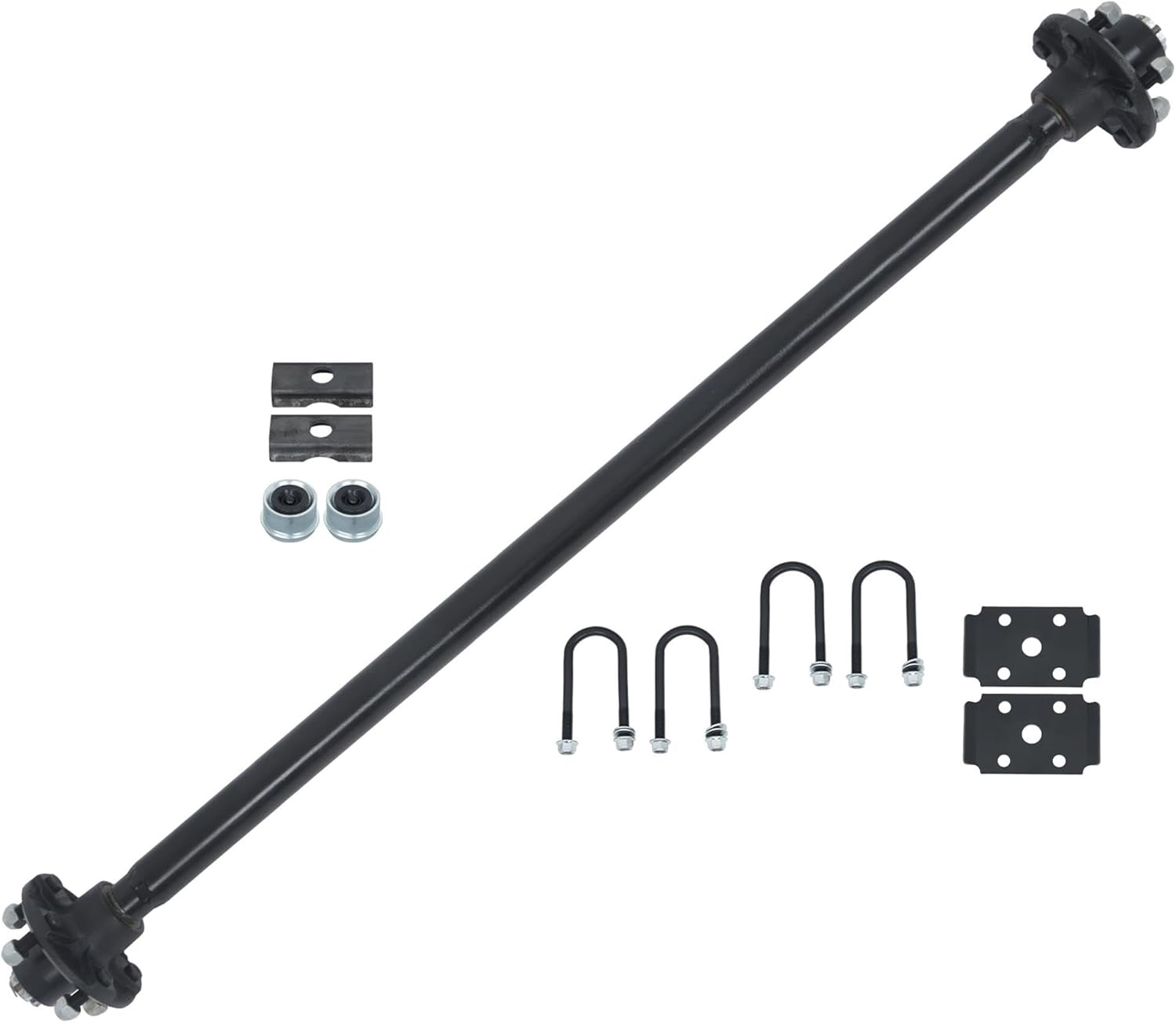Trailer Axle 2000 lbs Axle Beam 5 Lug Trailer Axle 47.5 inch Hub Face