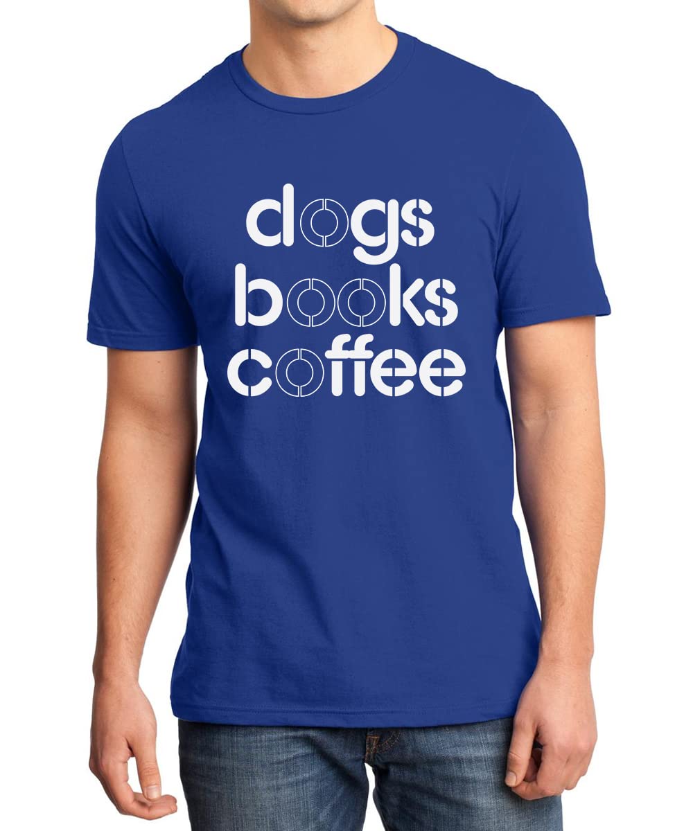 Caseria Men's Round Neck Cotton Half Sleeved T-Shirt with Printed Graphics - Dogs Books