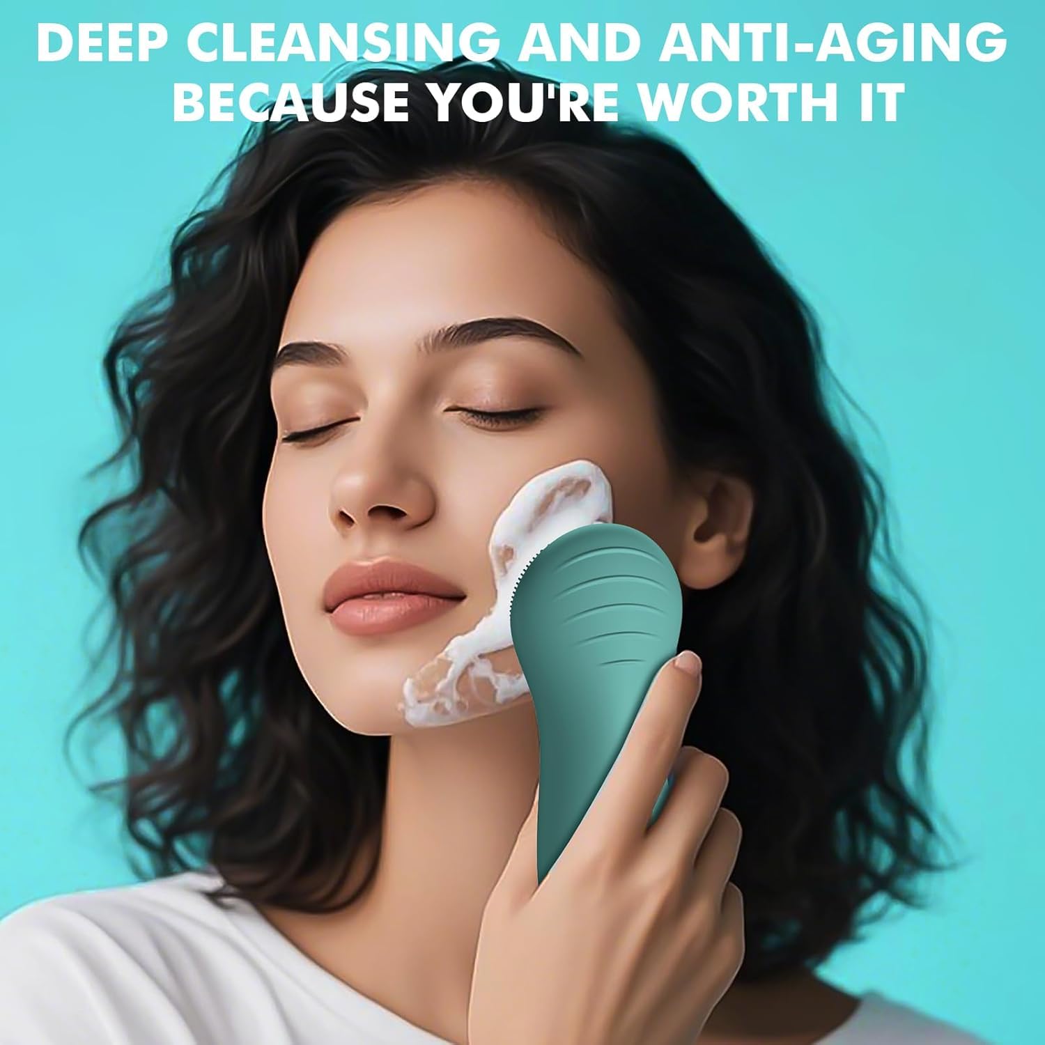 LZP Cepillo de limpieza facial de silicona, exfoliante facial para hombres y mujeres, cepillos faciales eléctricos recargables para limpieza y exfoliación, cepillo facial impermeable