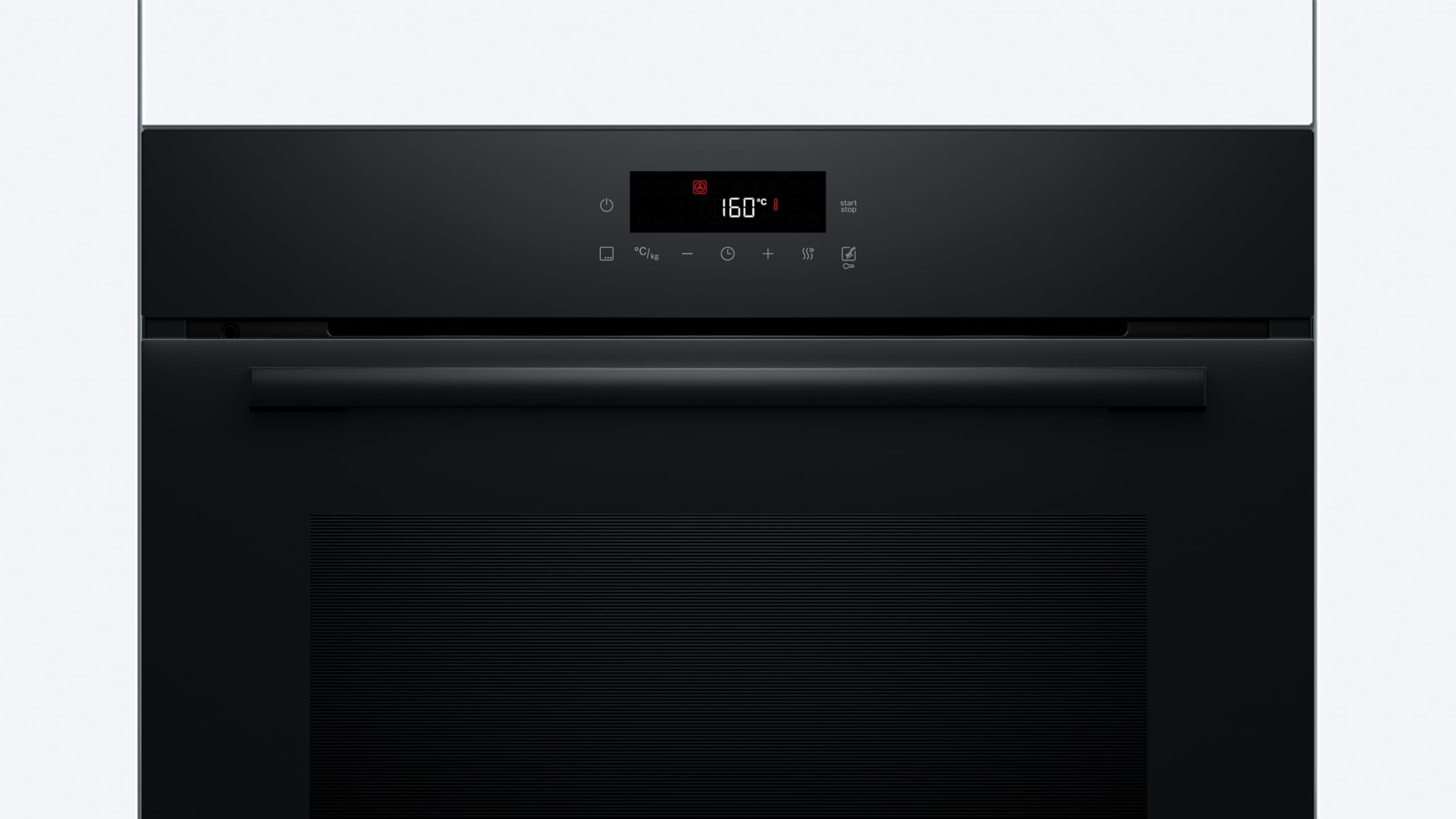 Bosch HBA571BB4 - Forno da incasso serie 2, 60 x 60 cm, 71 litri, autopulizia della pirolisi, AutoPilot 10 programmi, aria calda 3D, controllo touch LED, nero