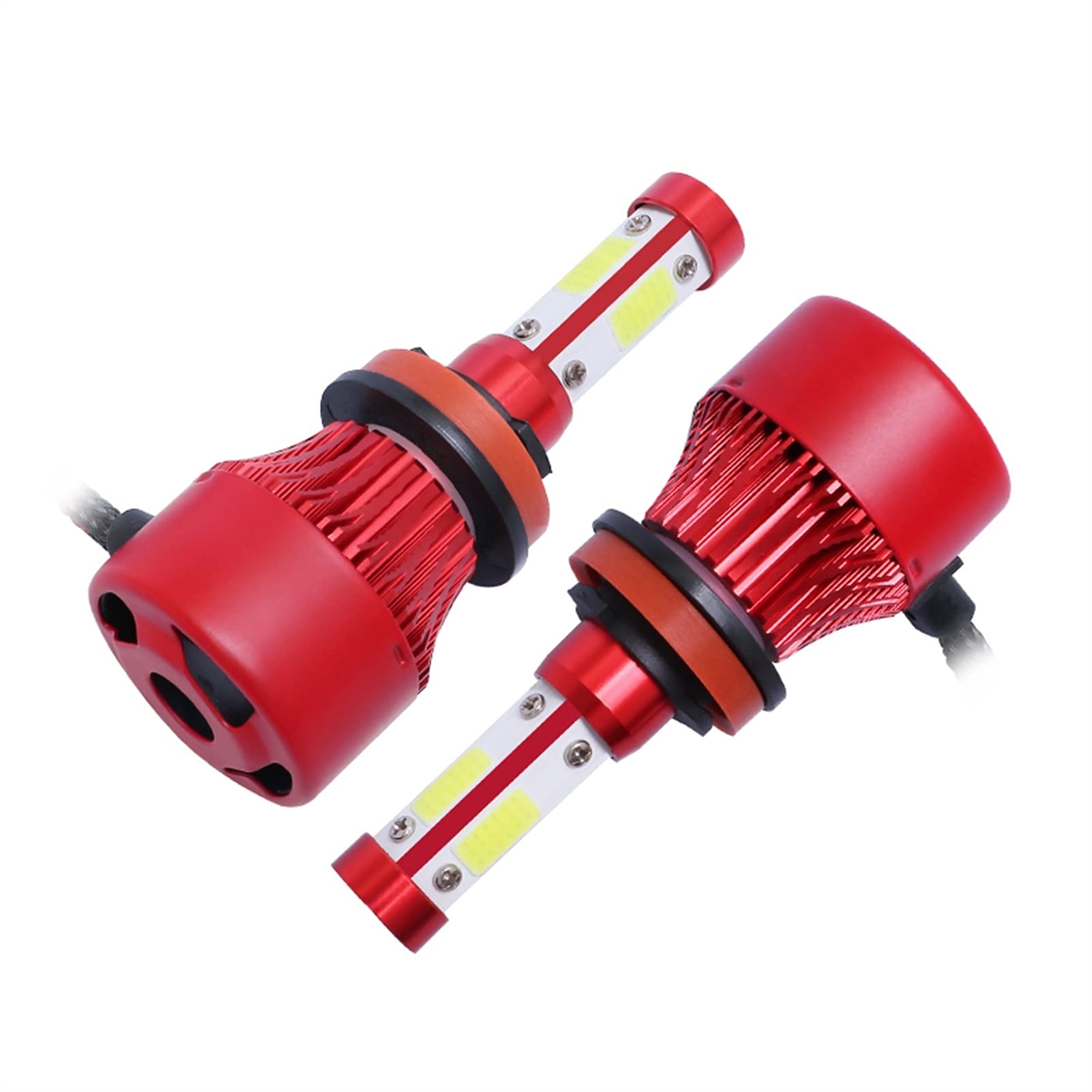 Żarówka ledowa 2 sztuk świateł samochodu H4 LED H7 12000LM H11 LED LED Lampa samochodowa Żarówki H1 H8 H9 9005 9006 HB4 Turbo 12 V 6000K LED Motocykl Light (Color : Red Color, Size : H7)