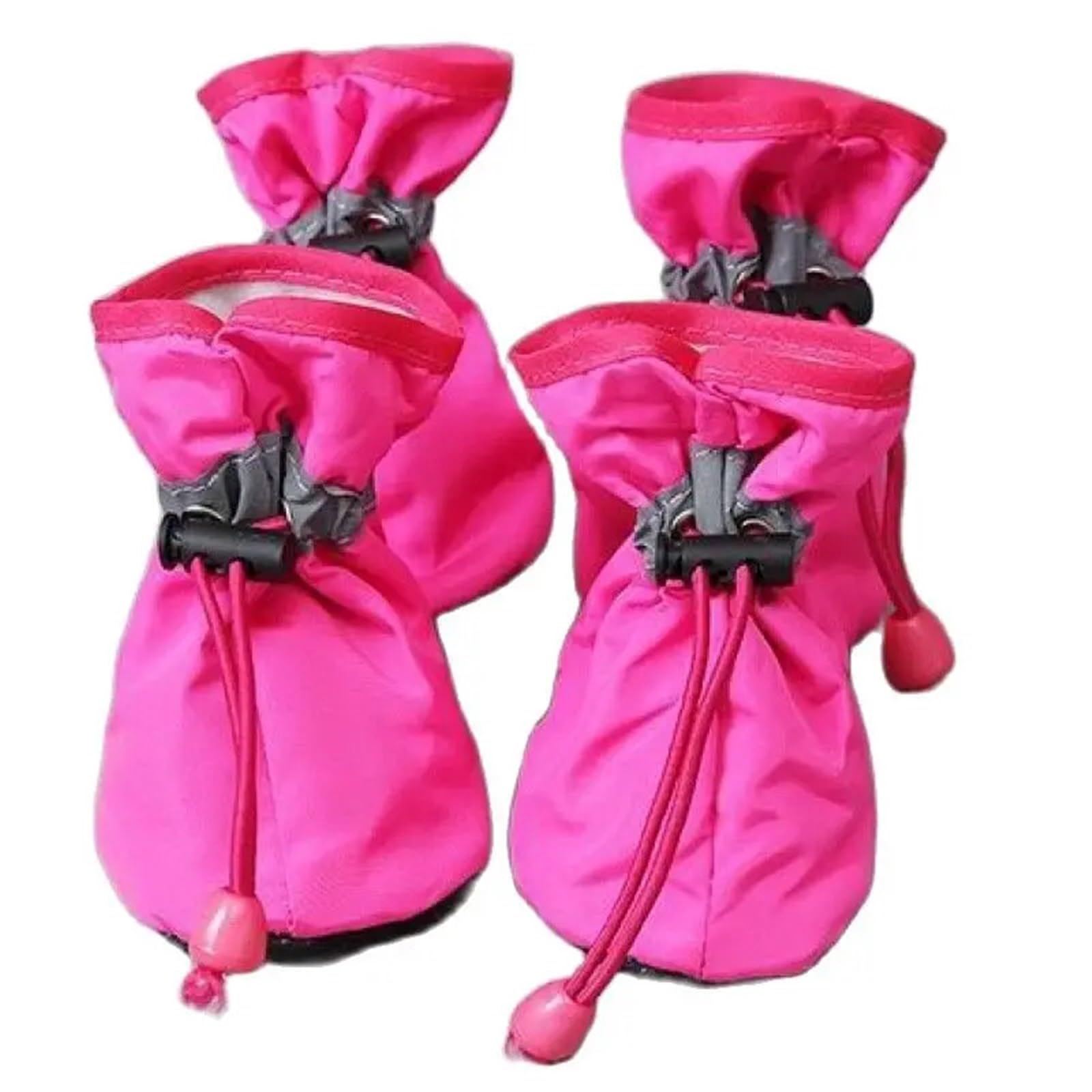 FGJHJTXHSG Dog Shoes 4pcs/set Pet Dog Rain Boots, Footwear for Small Cats Dogs Puppy, Pet Booties Paw Accessories(Rose,XXS)