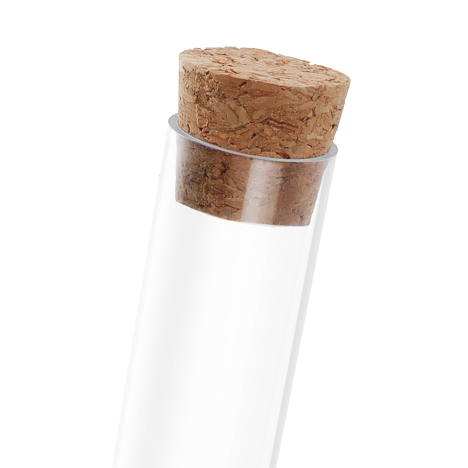 Lot de 120 tubes à essai avec bouchon, 16 x 100 mm, en plastique transparent, tubes à essai pour fleurs, bricolage, Candy Spices