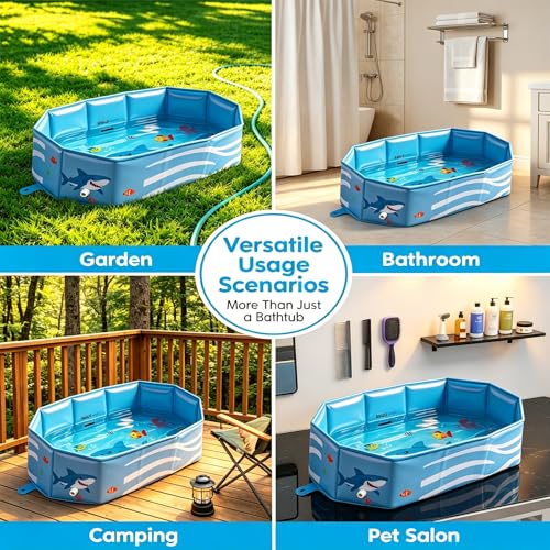 Image of Toddler Bathtub for Shower, Portable & Foldable Bathtub for Kids