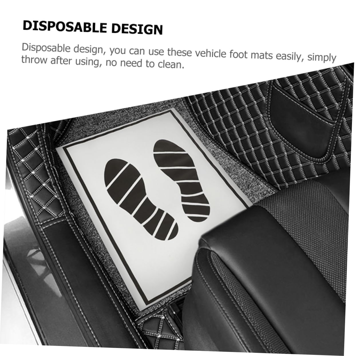 Zerodeko 30pcs Disposable Paper Floor Mats for Cars Protective Vehicle Foot Pads Auto Floor Protection for Vehicles — view 3