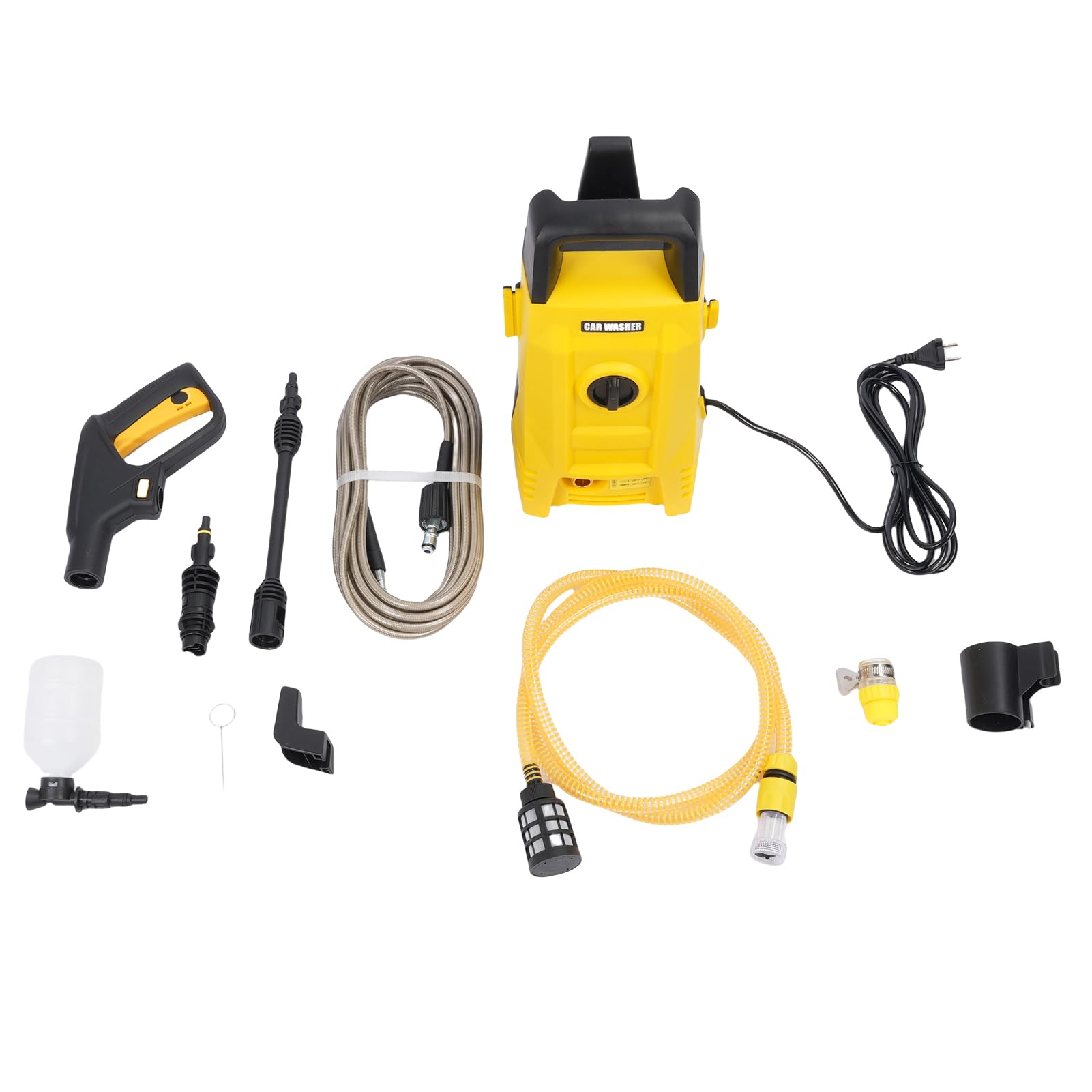 Hilitand 1200W Portable Electric Pressure Washer High Pressure Cleaner Machine 1160Psi with Adjustable Nozzle for Cars Driveways Patios Furniture (125V US Plug)