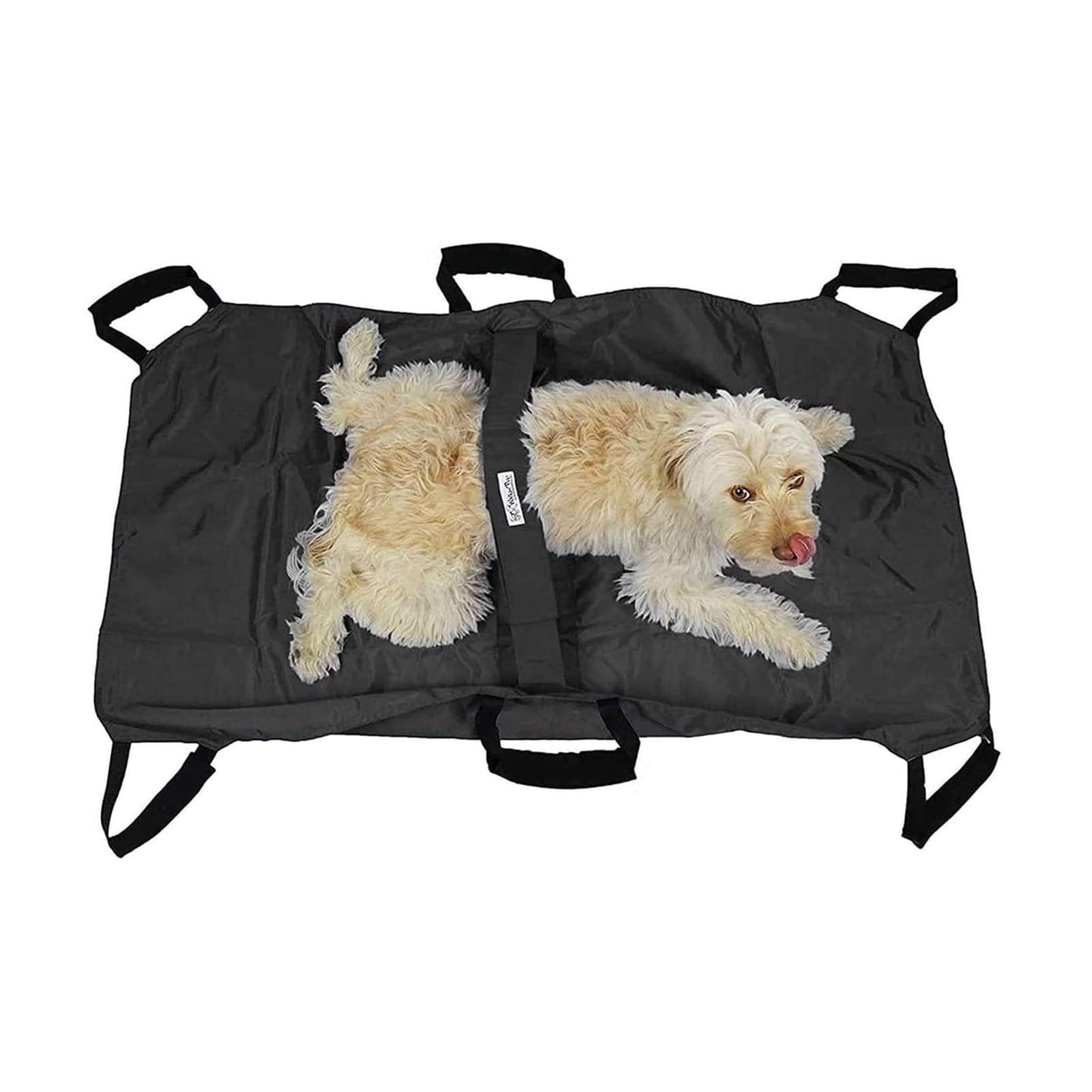 SGKOMN Pet Transport Stretcher, Transport Stretcher for Dogs, Foldable Veterinary Stretcher, with Safety Strap, for Animal Medical Injury Rescue Disability, 250 Pound Weight Limit, Black