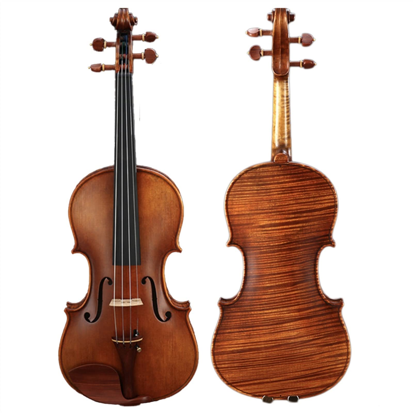 Violini per Studenti 4/4 Violino One Piece Flamed Maple Fiddle Strumento Musicale Con Raccordi In Palissandro Professionale Violino