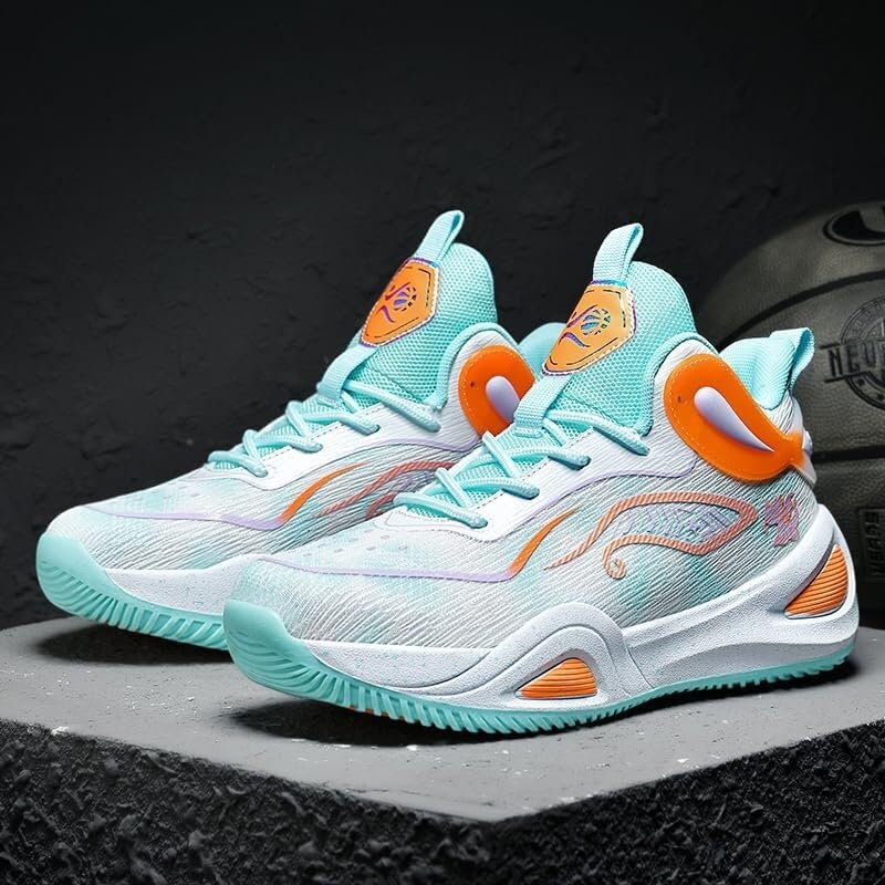Genérico Zapatos de Baloncesto for Hombre Malla Transpirable Casual Moda al Aire Libre Juvenil Corriendo Botas Deportivas Zapatos para Caminar