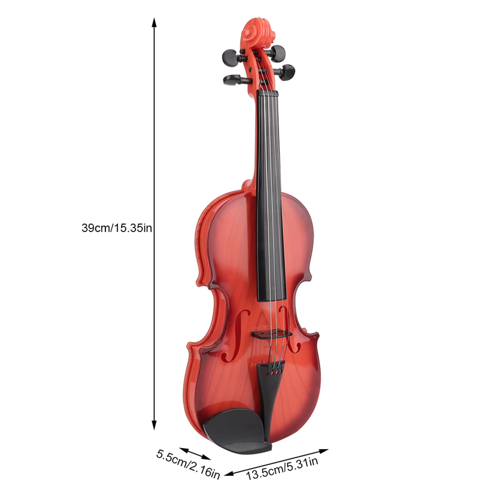 Generic Juguete de Violín Musical para niños Cuerda Ajustable Desarrollar Práctica de Instrumentos para Entretenimiento Infantil ABS 15,4 X 5,3 X 2,2 Pulgadas (marrón Claro)