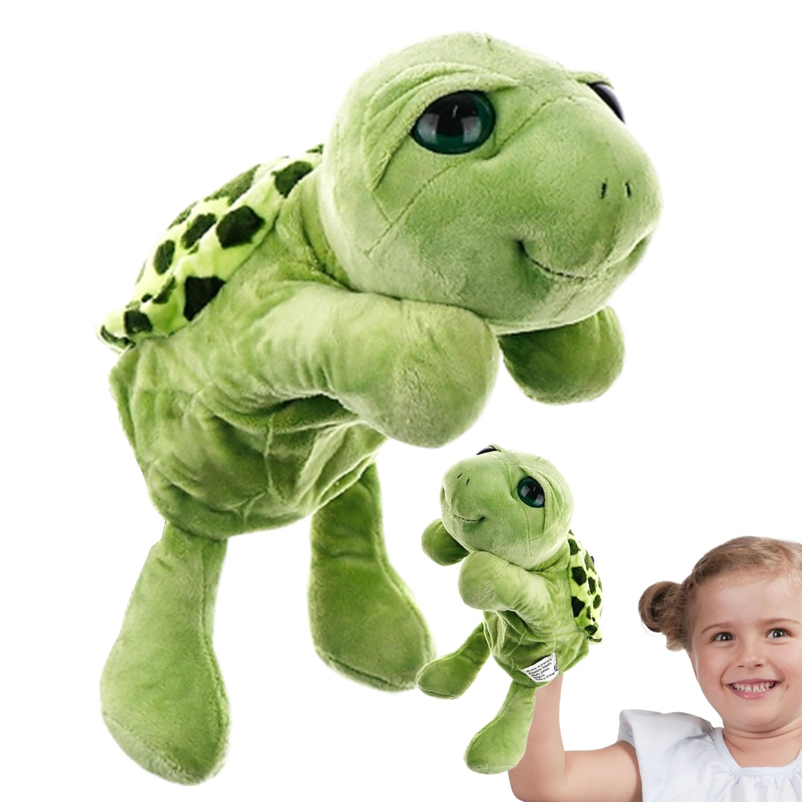 Títeres de Mano Animal - Tortugas Forma | portátiles Teatro Marionetas con Abierta móvil Juguetes preescolares, Accesorios Rendimiento Decorativo Multifuncional portátil para niños