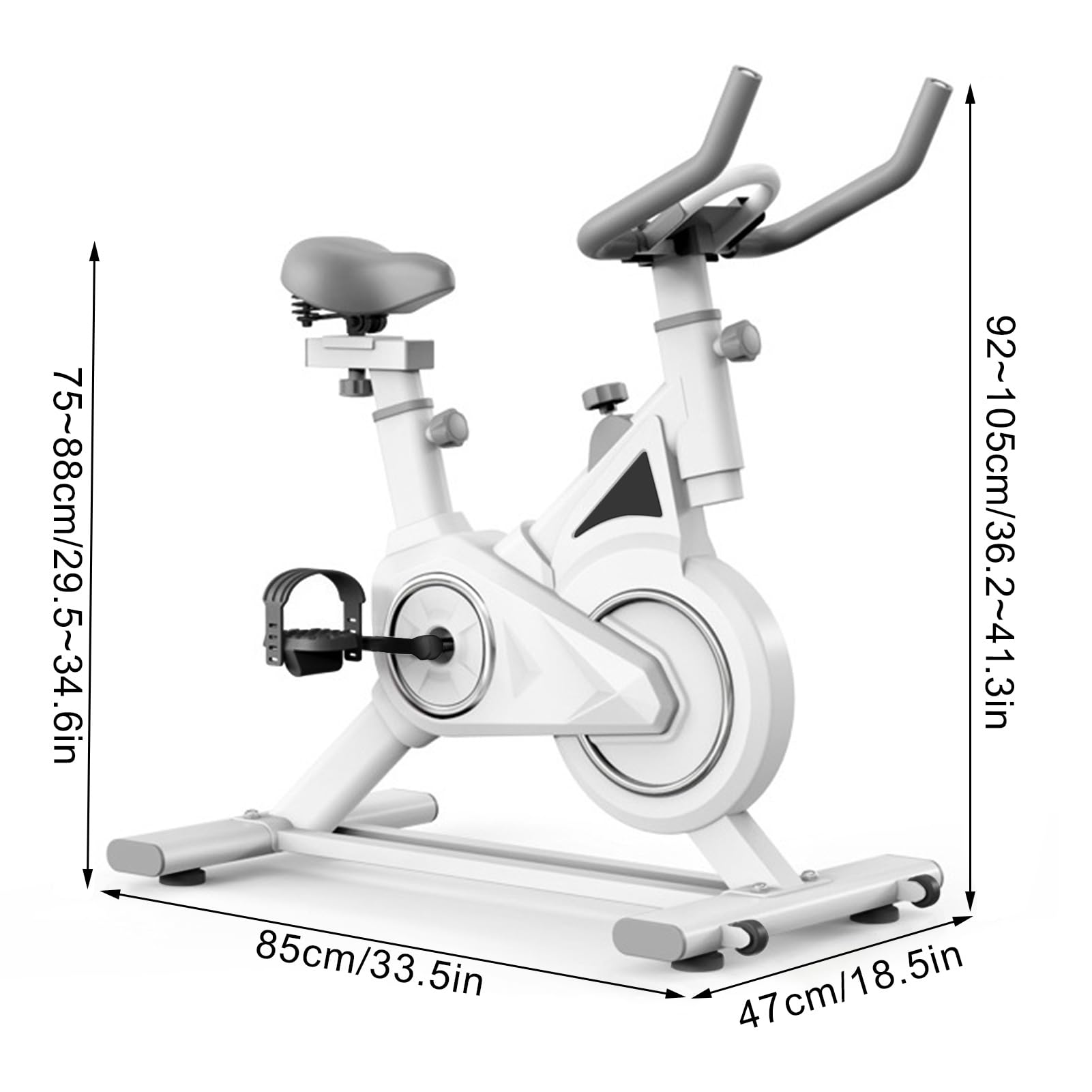 Rower stacjonarny, magnetyczny rower stacjonarny, rower treningowy, pionowy rower fitness, do domu, na siłownię, trening z hamulcem, uchwyt na telefon, wygodna poduszka do siedzenia