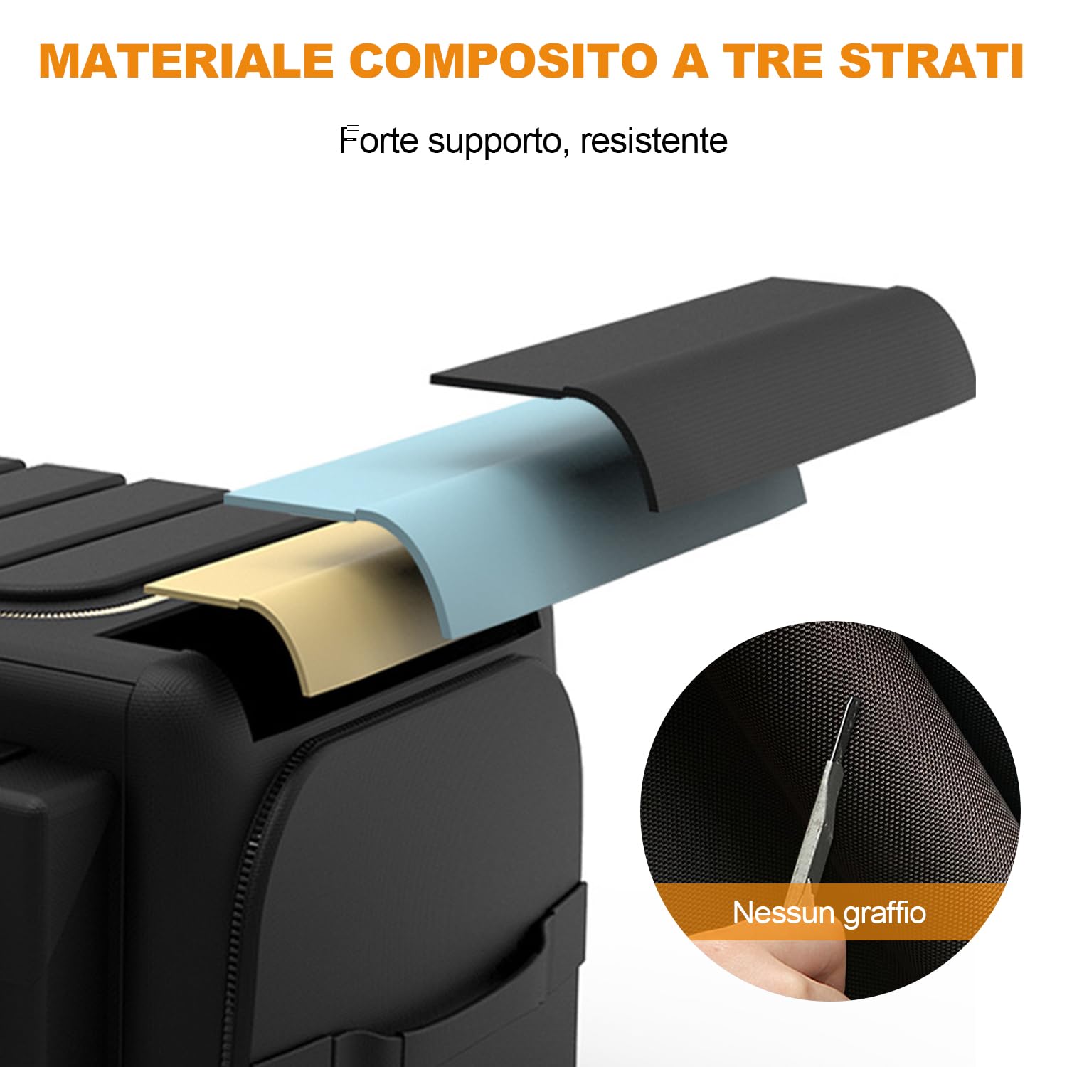 Organizzatore Bagagliaio Auto - Pieghevole, 44x31x29cm, Con Coperchio Magnetico - Foto 5