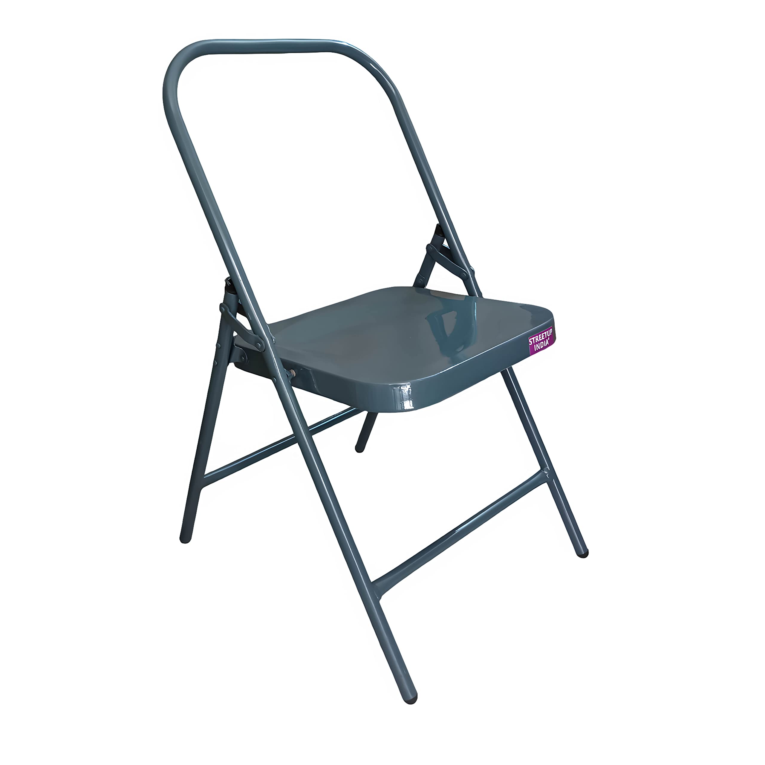 Streetup India® Iyengar Yoga Chair/Backless Chair/Meditation Chair for Yoga Dark Grey