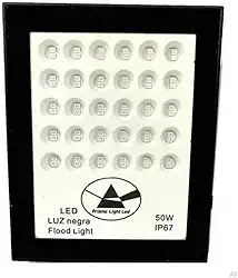 Refletor Uv 50w Luz Negra Dj Festas Baladas Efeito Neon prova dagua ip66