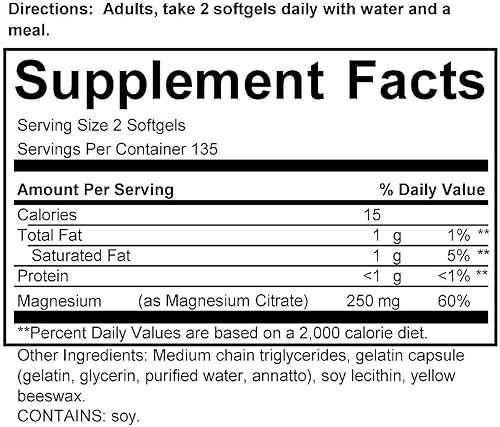Miniatura 5 de Kirkland Signature Citrato de Magnesio 250 mg (2 Botellas)