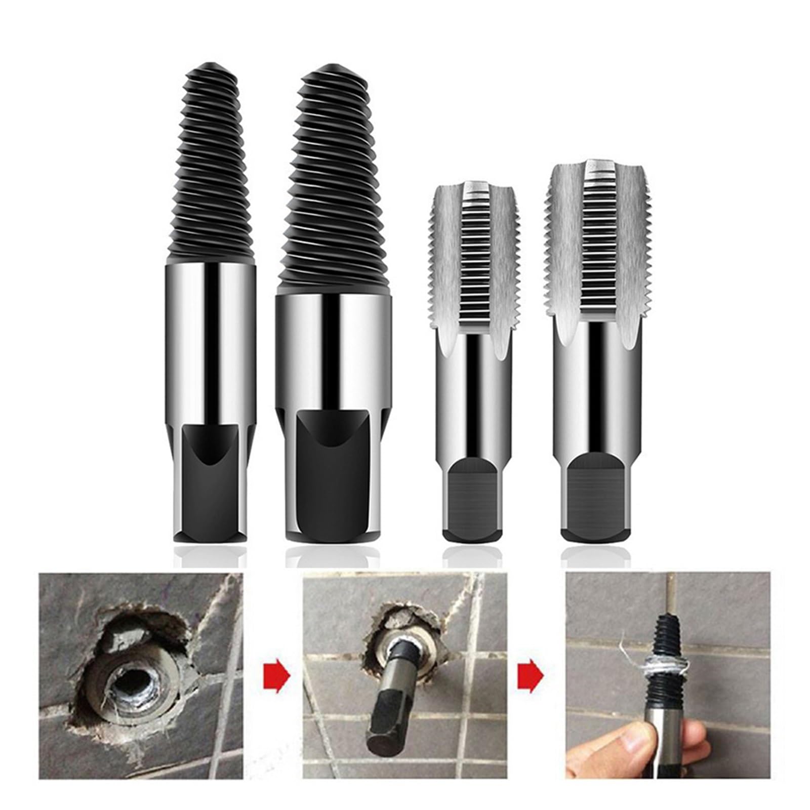 Double Head Tap Faucet Valve Screw Extractor Set Pipe Remover Tools Damaged  Wire Water Pipe Bolt Broken Screw Removal Tool (Color : 6In Repair tap) :  Amazon.ca: Tools & Home Improvement
