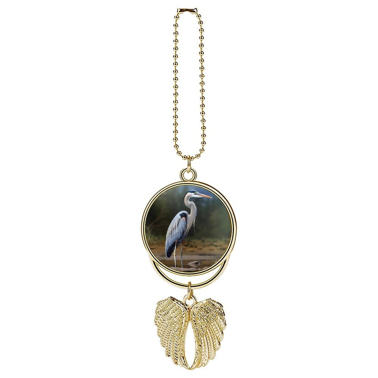 Heron Car Charm Alloy Car Rear View Mirrors Hanging Ornaments Stylish Car Pendant Funny Auto Hanging Accessories Car Hanging Ornaments Gift for Women Men
