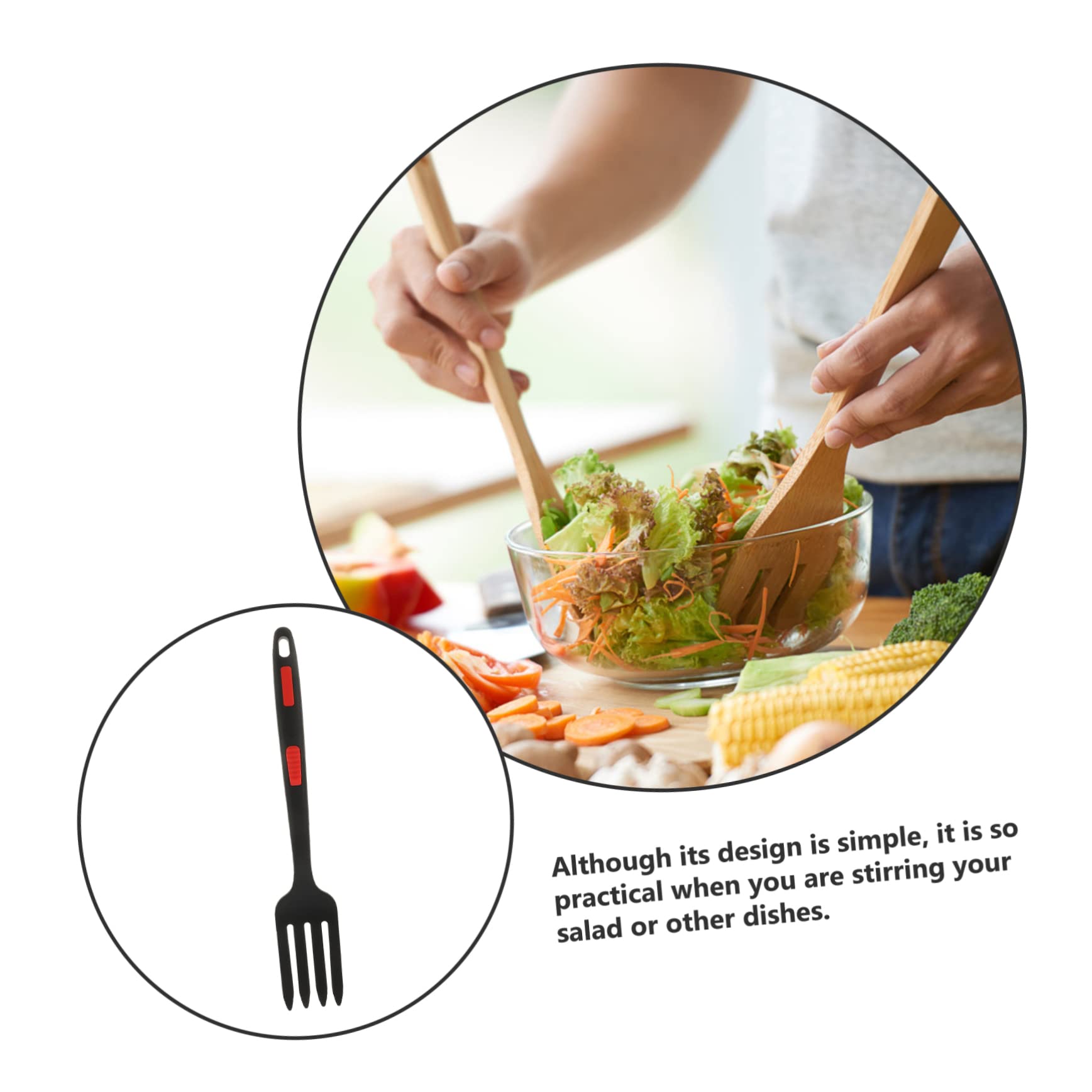 Alipis 4piezas Tenedor De Ensalada De Multifuncional Para Cocina Utensilio Práctico Para Casa y Restaurantes