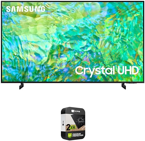 SAMSUNG UN55CU8000 - Paquete de Smart TV Crystal UHD 4K de 55 pulgadas con paquete de protección mejorada CPS de 2 años (modelo 2023)