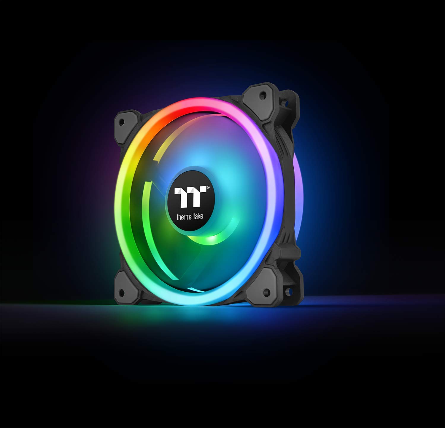 Thermaltake Riing Trio 12 RGB Ventola per PC Case con 12 LED RGB, Nero