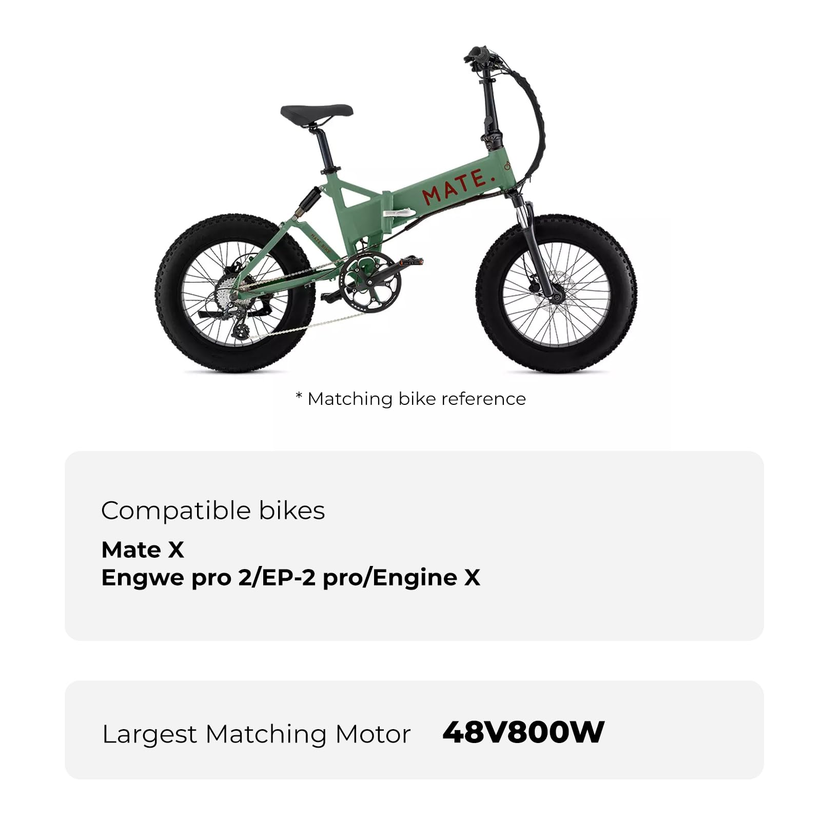 Batterie de Remplacement pour vélos pliants 48V 14,5Ah Batterie intégrée | pour moteur 48V 350W / 500W / 800W, compatible avec Mate X, Engwe Pro 2/EP-2 Pro/Engine X Ebike