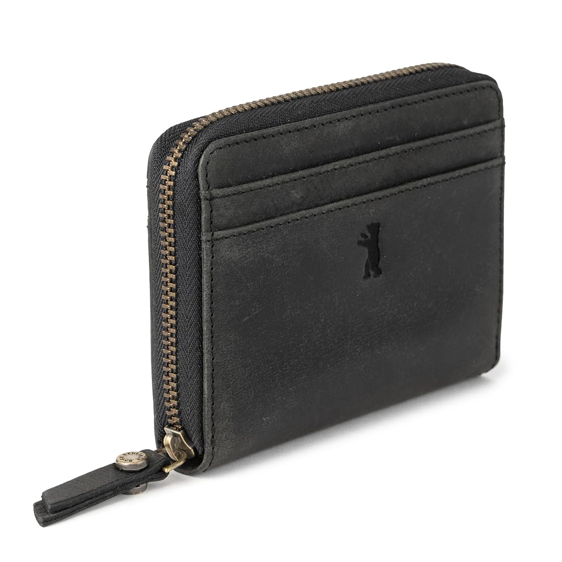 Berliner Bags Portefeuille vintage ELSA - Petit portefeuille pour femme - En cuir - Avec protection RFID certifiée TÜV - Avec boîte cadeau - Gris foncé