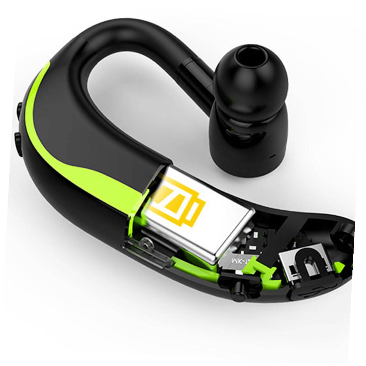Didiseaon Auricolari sportivi con gancio per orecchio cuffie senza fili a batteria suono dinamico compatibili smartphone e tablet grigio