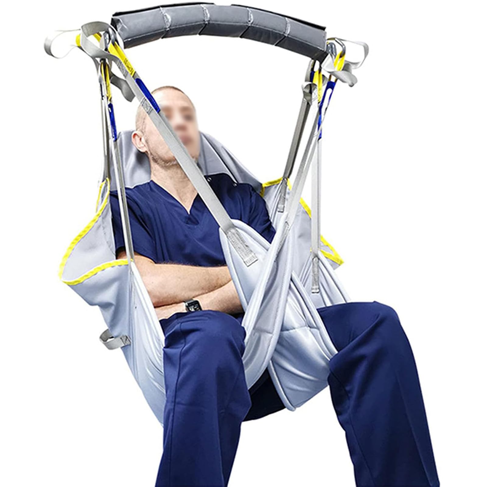 Arnés Elevación Paciente Cuerpo Completo Grúa De Paciente Eslinga De Elevación con para Paciente Y Minusválido para La Cama Enfermería,L