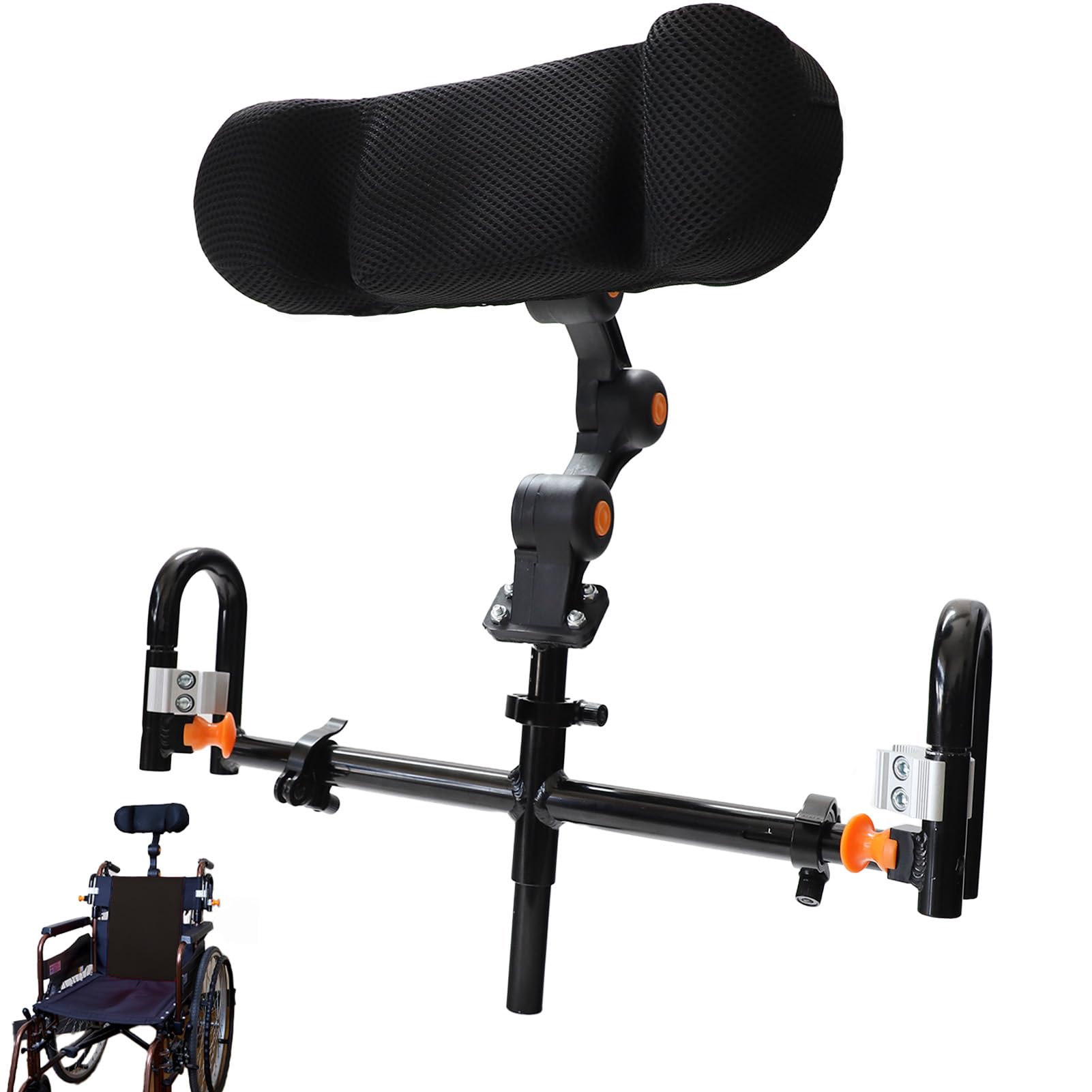 FBJAMZ Wheelchair Headrest, Breathable Adjustable Neck Support Head Straight Positioning Prevent Lateral Deviation Pillow Accessories For Seniors