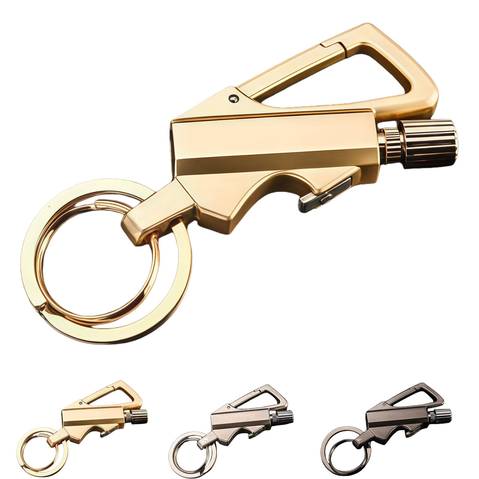 Permanent Match Infinity Lighter with Multitool Keychain, Permanent Match Infinity Lighter (Gold)