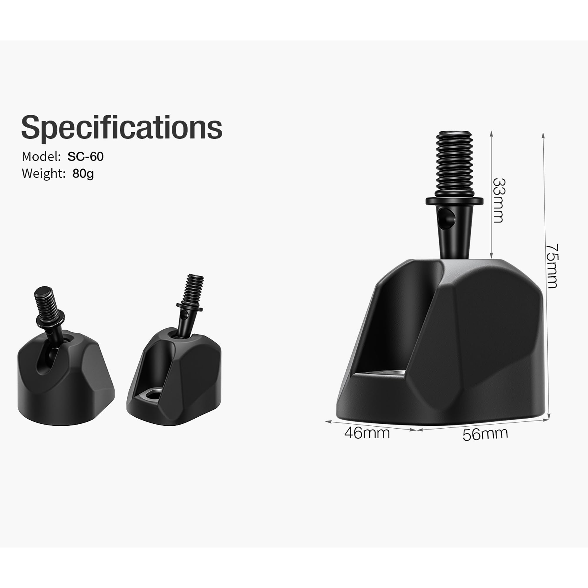 Leofoto Stativfuß SC-60 Gummifüsse Horseshoe