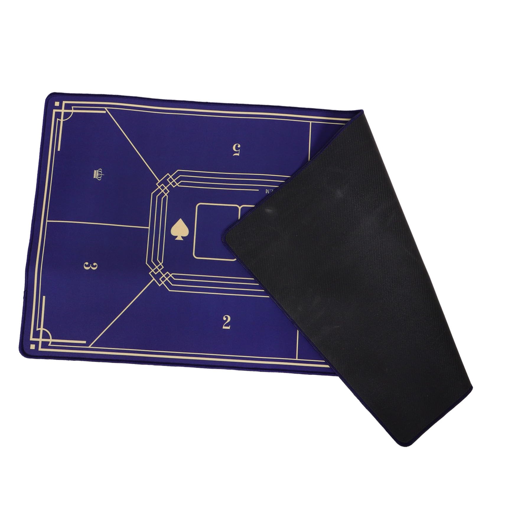 VICASKY Pokerpad Pokerspielmatte aus Kunstharz und Gummi Leicht zu Reinigen Vielseitig Passend für Pokerabende und Heimunterhaltung Farbe Blau