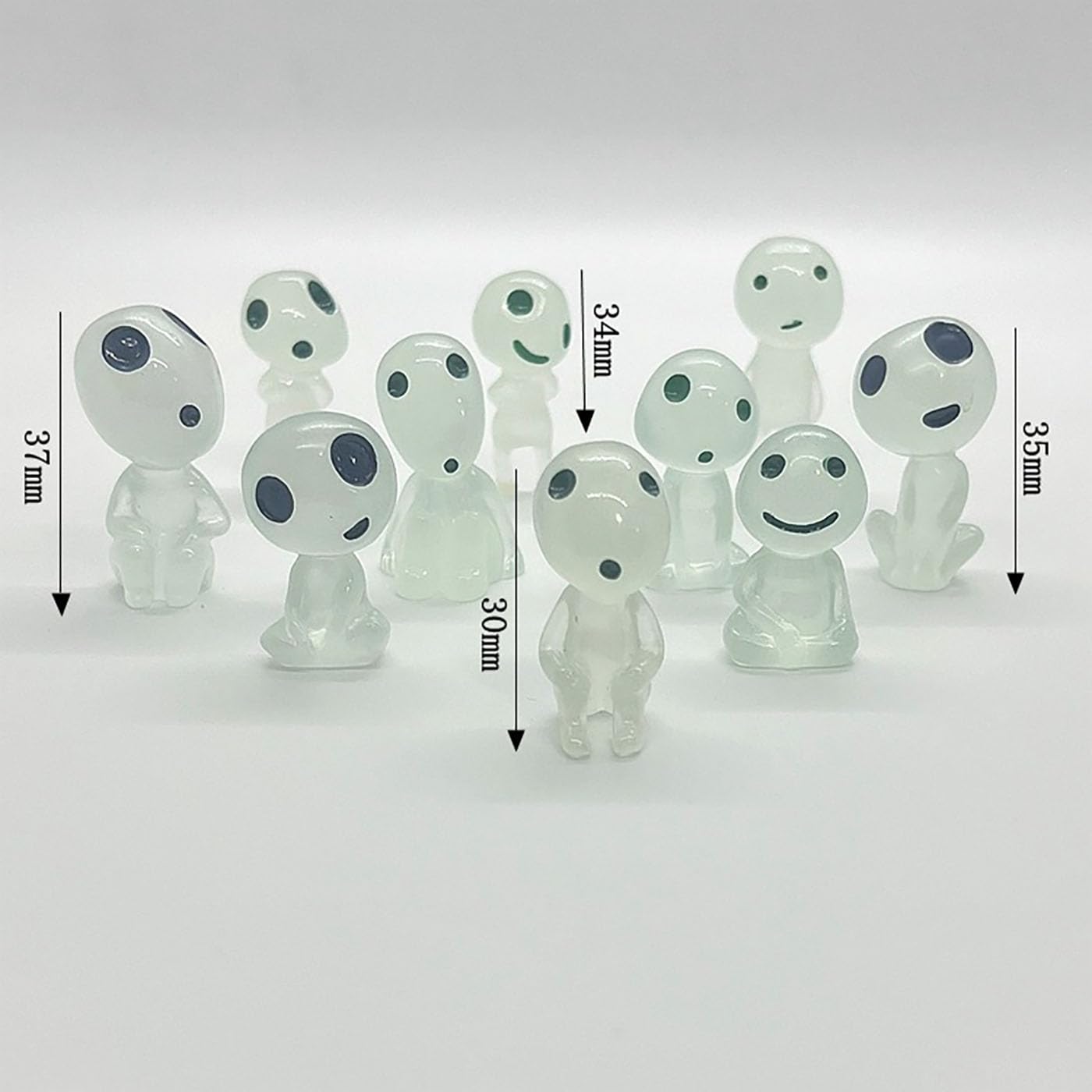 Luminous Woodland Elf Figurines – 10 Piece Glow Garden Set