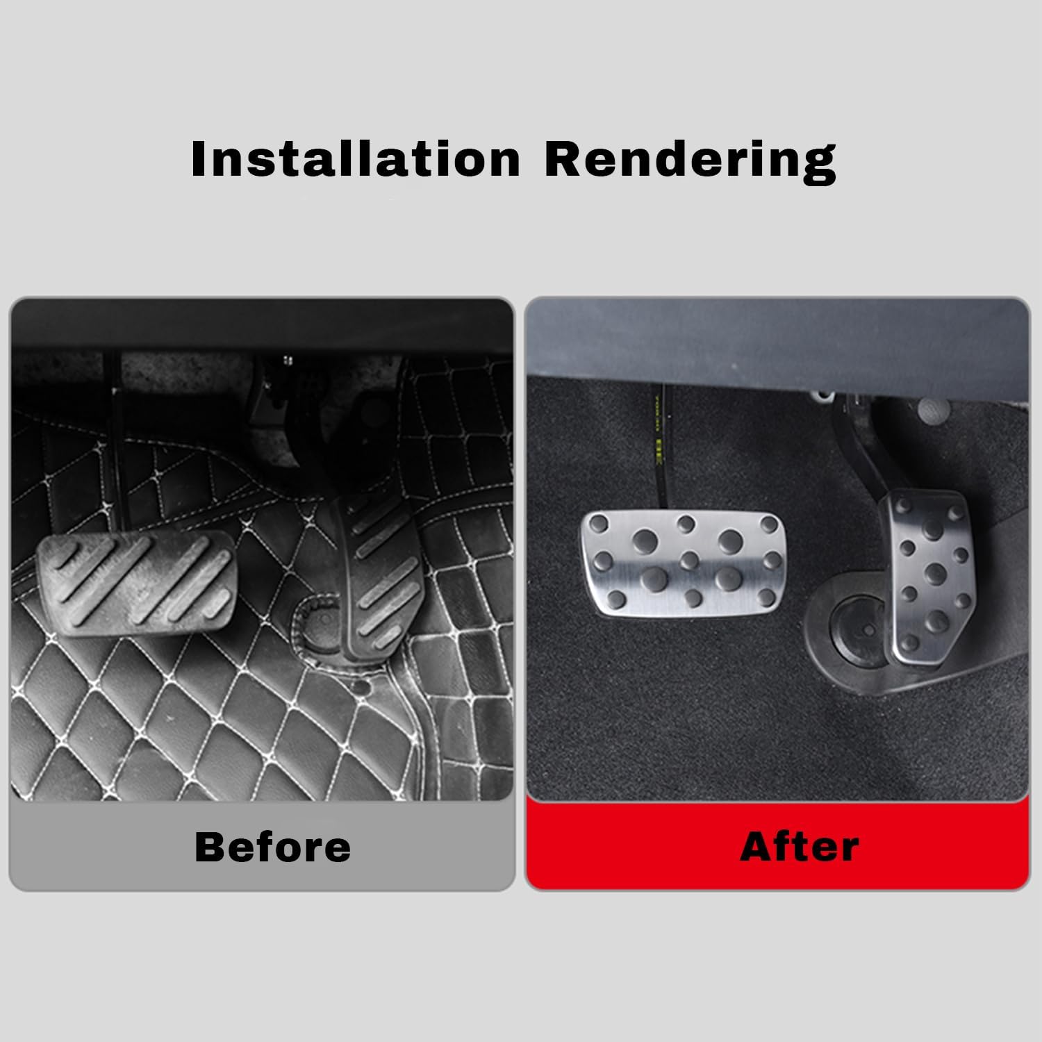 Pedal Covers for Subaru Forester 2019 to 2024 - Custom Fit, Throttle/Brake/Clutch Pedal Covers，Auto Aluminum Pedal Covers, Anti-Slip Extended Pedal Pad, for Subaru Forester Accessories