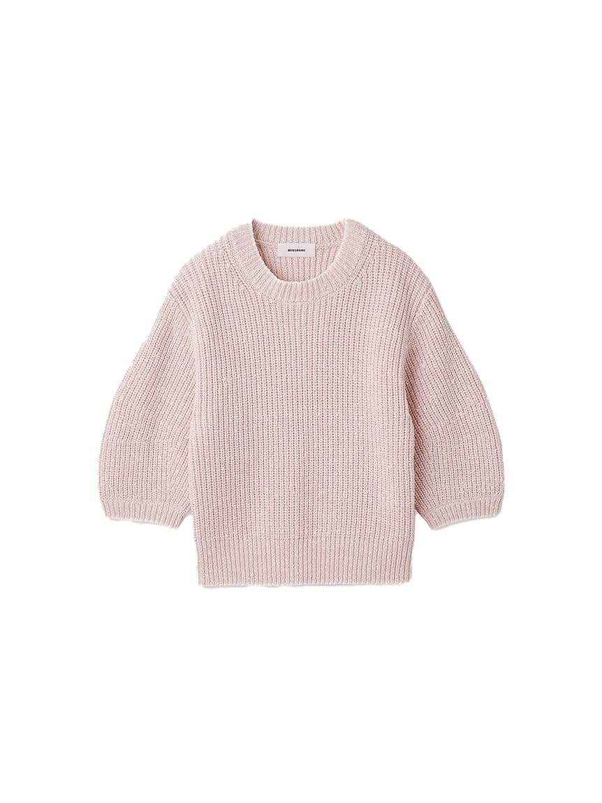 Amazon | [ミースロエ] ハーフスリーブチャンキーニット MWNT251011