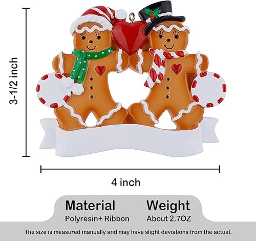 Miniatura 6 de Adorno de Navidad familiar 2024  Adorno personalizado de familia de 6 de pan de jengibre  Adorno navideño nostálgico de la familia de pan de