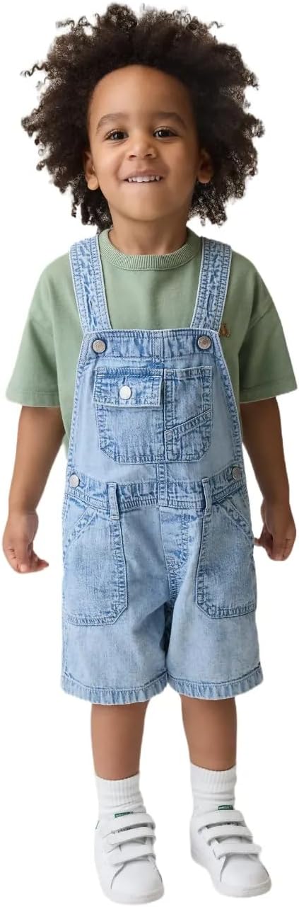 GAP Baby Boys' Denim Shortall