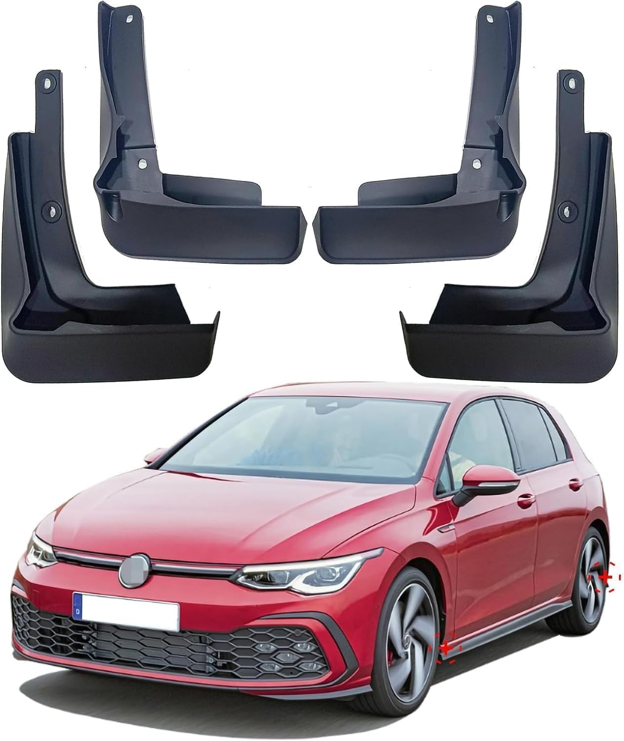 Nysldsco Normal Mud Flaps For Vw Golf Mk8 Gti Gtd Get 2020-2025