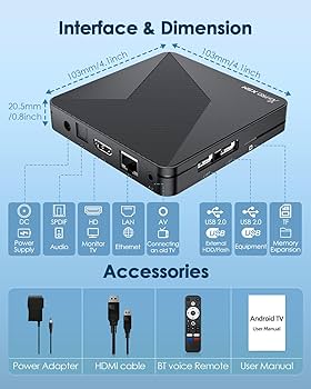Amazon.com: Android TV Box 14.0, Android Box 2025 4GB RAM
