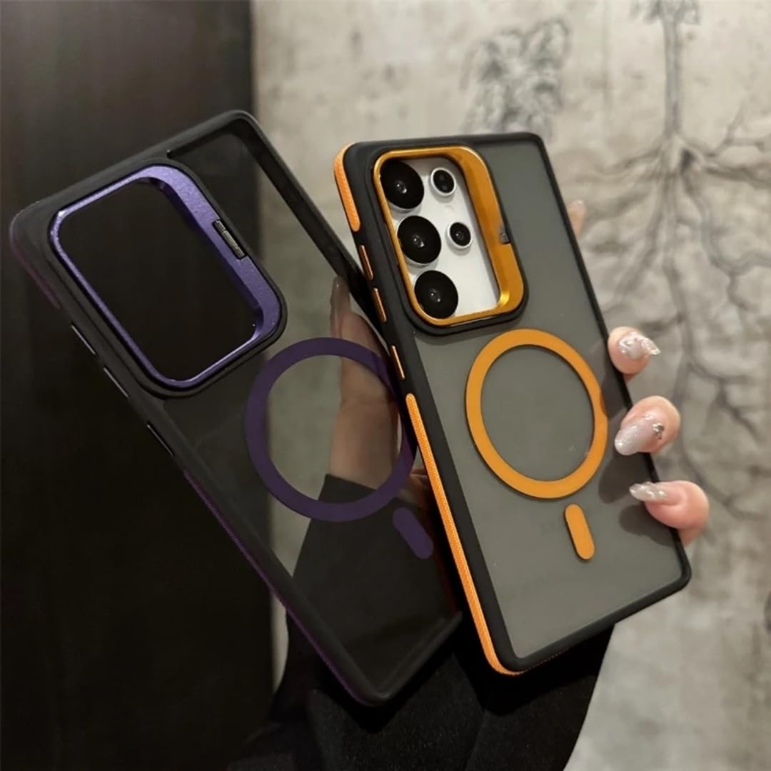 Magnetyczny metalowy pokrowiec ochronny na obiektyw Galaxy S25, S24, S23, S26 Ultra Plus Fe, odporny na wstrząsy (do Samsunga S26 Plus/szary)