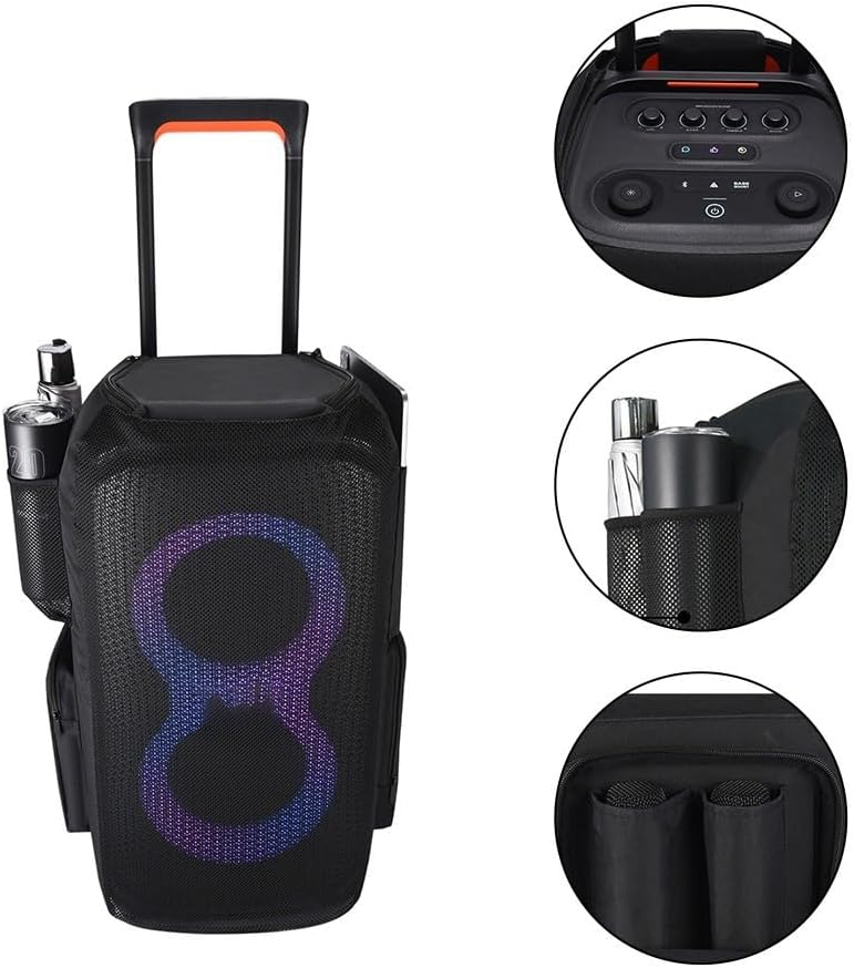 Protective Carry Case for Party Box 320 Portable Party Speaker – Heavy-Duty Polyester with PE Cotton Padding & Velvet Lining, Black, 13.39 x 13.39 x 25.6 Inches