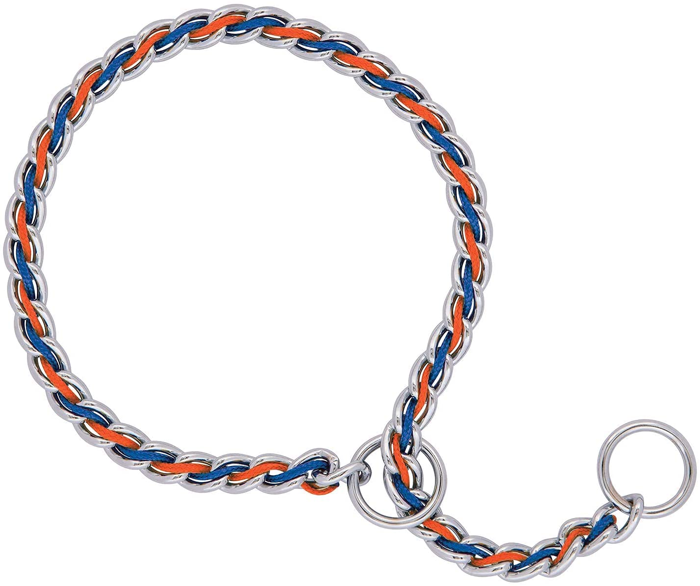 Terrain D.O.G. Laced Chain Slip Collar, 26-inch x 3.9 mm, Blue/Orange