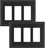 Vista 99 de Paquete de 2 cubiertas de placa de interruptor de luz de doble palanca, cubiertas decorativas de placa de doble interruptor Pearls, placa de pared