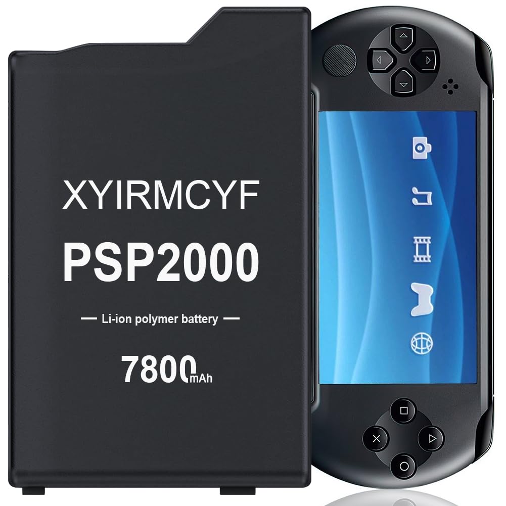 PSP2000/PSP3000 Battery (New Upgrade), 7800mAh High Capacity Battery for Sony PSP 2000/3000 PSP-S110 Console