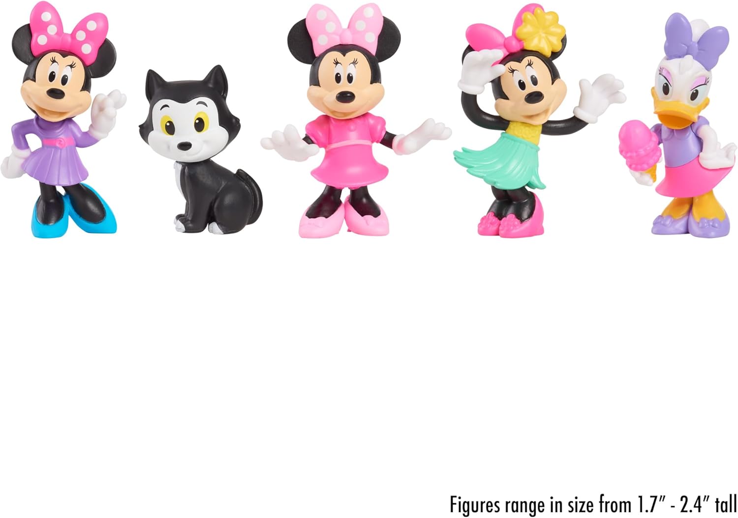 Just Play Disney Junior Minnie Mouse Mini Figures 5 Pack, 1.75" to 2.75" Tall; Toys for Kids Ages 3+ - Image 4